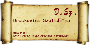 Draskovics Szultána névjegykártya